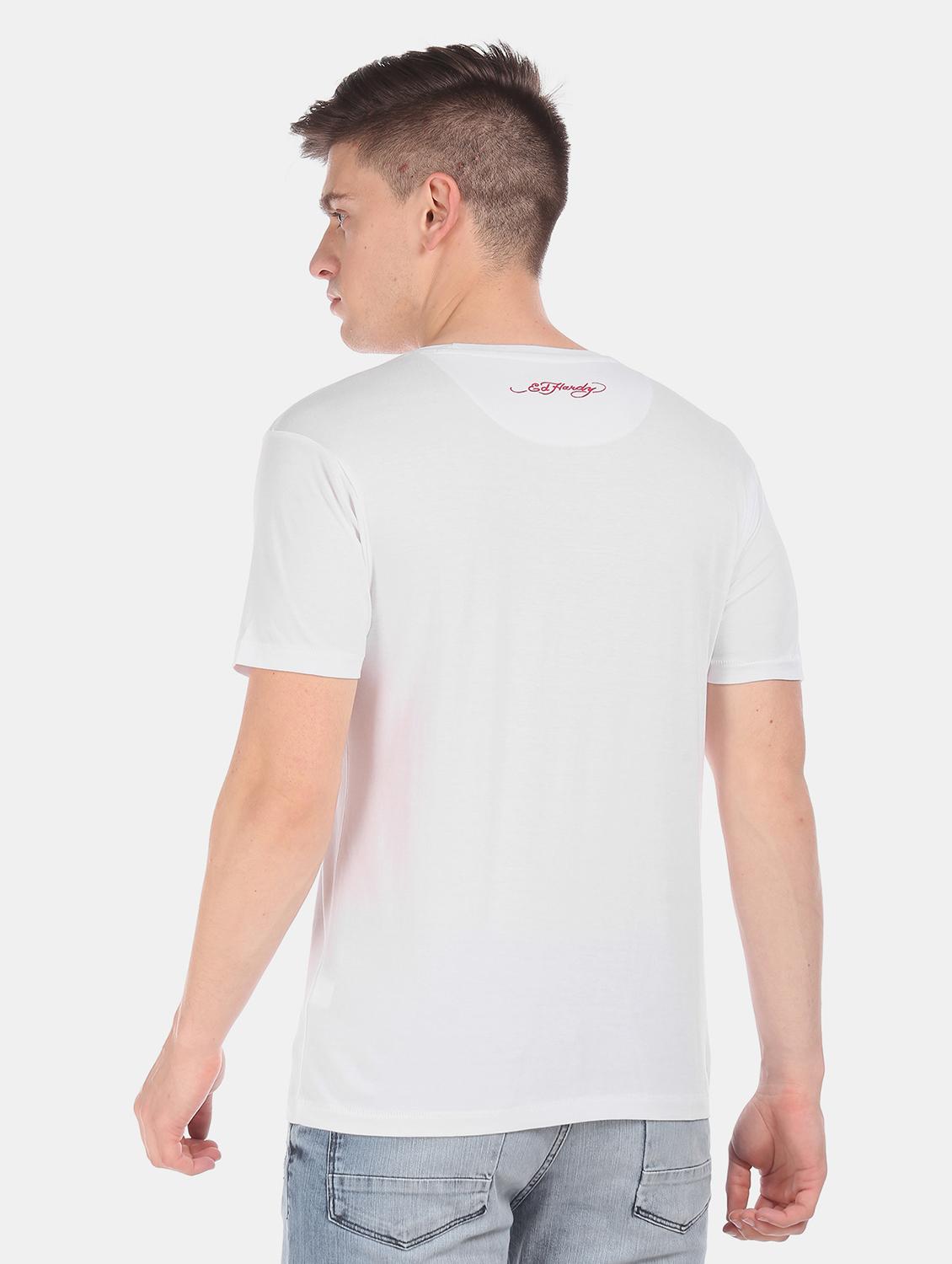 white printed t-shirt - 17631267 - Zoom Image - 3
