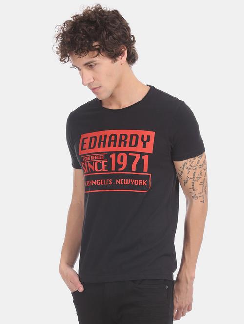 black printed t-shirt - 17631270 - Standard Image - 1