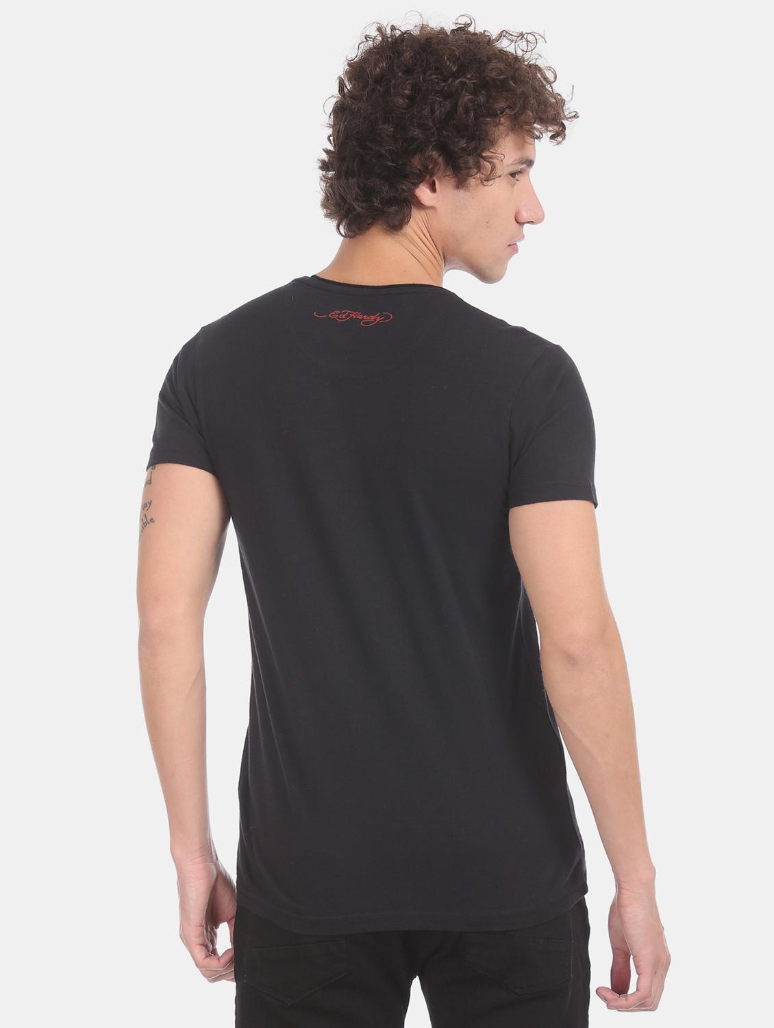 black printed t-shirt - 17631270 - Zoom Image - 3