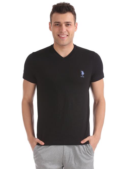 black solid t-shirt - 17631280 - Standard Image - 1