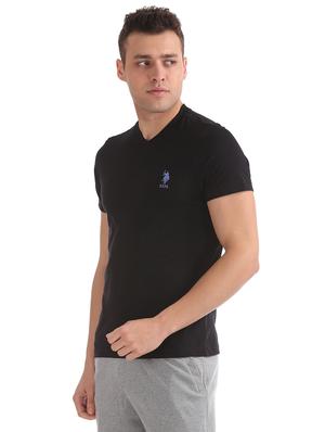black solid t-shirt - 17631280 - Standard Image - 2