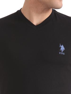 black solid t-shirt - 17631280 - Standard Image - 5