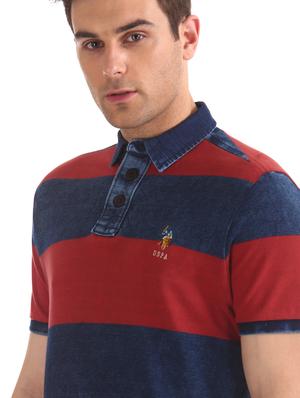 red striped collared t-shirt - 17631403 - Standard Image - 5