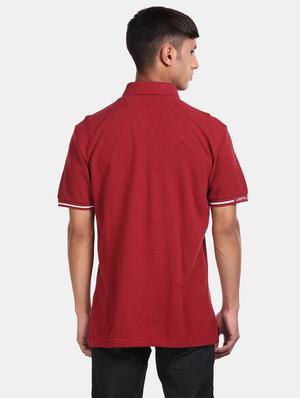 red solid polo t-shirt - 17631409 - Standard Image - 3