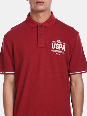 red solid polo t-shirt - 17631409 - Standard Image - 5