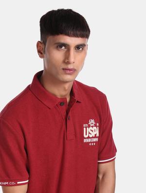 red solid polo t-shirt - 17631409 - Standard Image - 6