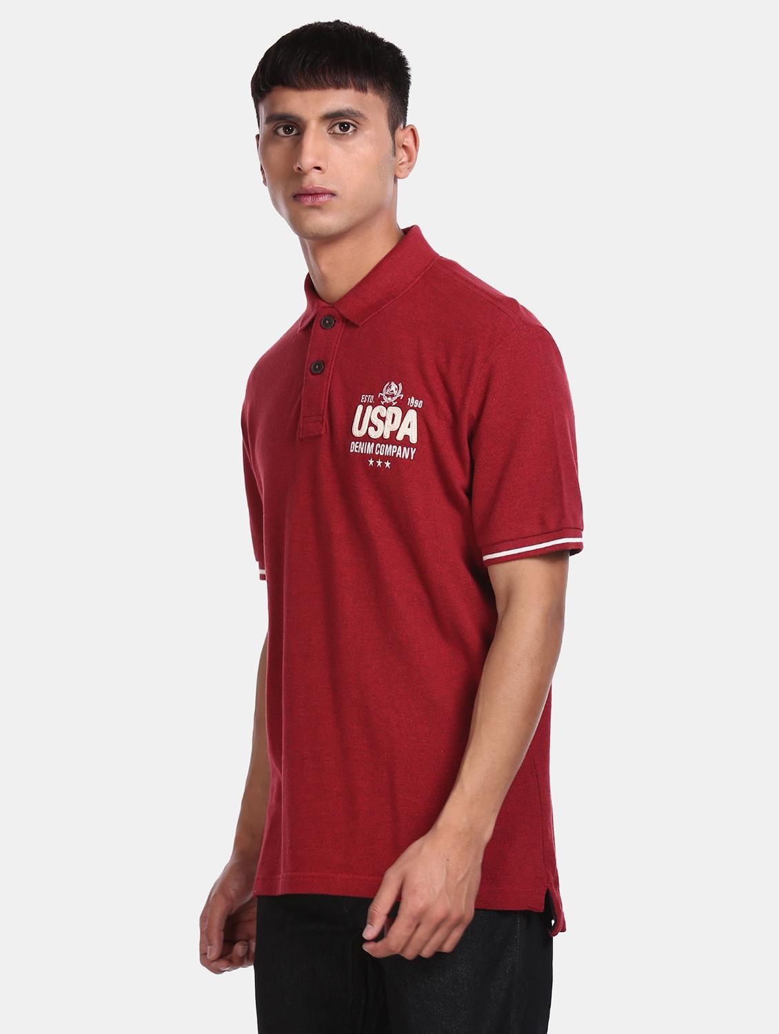 red solid polo t-shirt - 17631409 - Zoom Image - 2