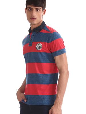 red striped collared t-shirt - 17631428 - Standard Image - 2