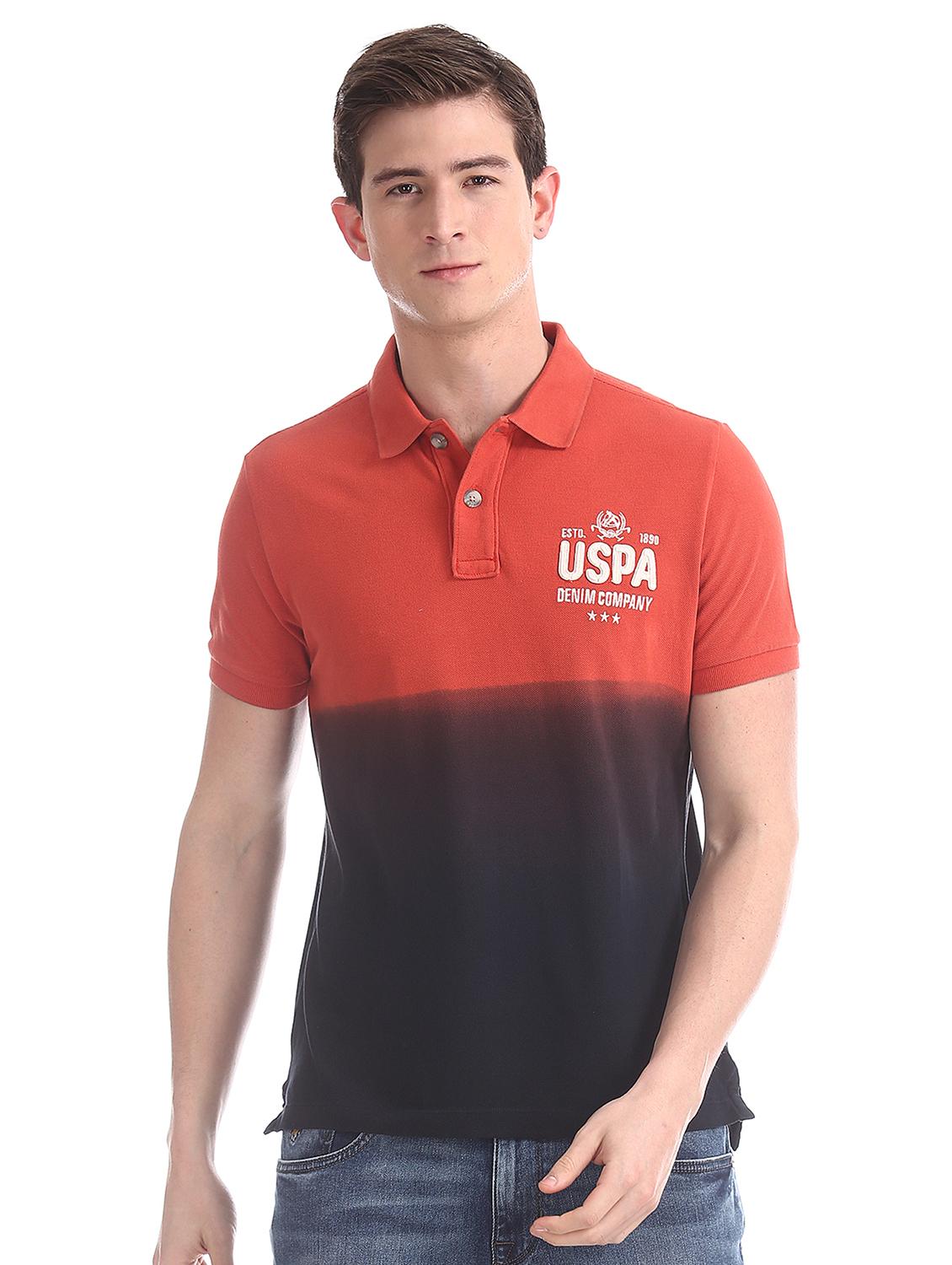 orange ombre polo t-shirt - 17631430 - Zoom Image - 1