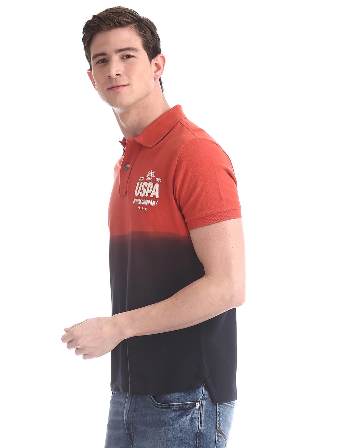orange ombre polo t-shirt - 17631430 - Zoom Image - 2