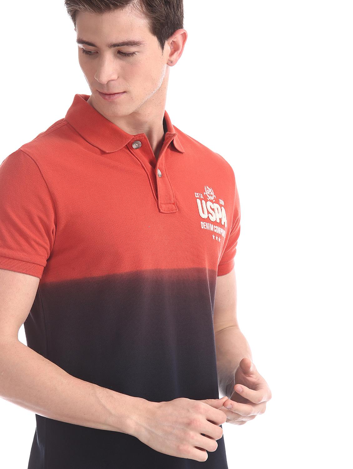 orange ombre polo t-shirt - 17631430 - Zoom Image - 5