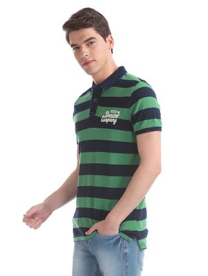 green striped polo t-shirt - 17631432 - Standard Image - 2
