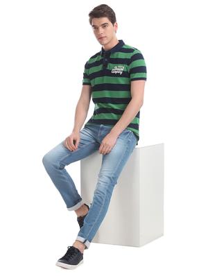 green striped polo t-shirt - 17631432 - Standard Image - 4