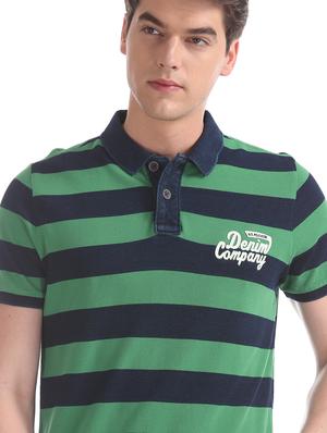 green striped polo t-shirt - 17631432 - Standard Image - 5