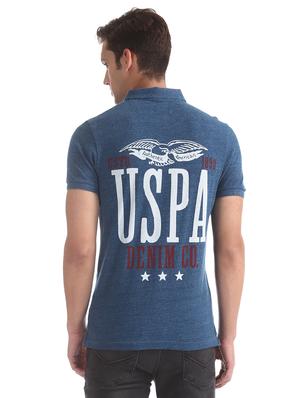 blue printed polo t-shirt - 17631433 - Standard Image - 3