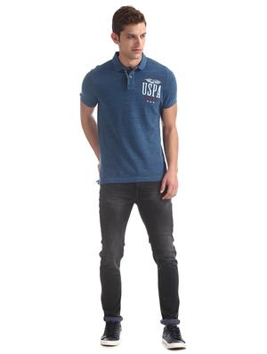 blue printed polo t-shirt - 17631433 - Standard Image - 4