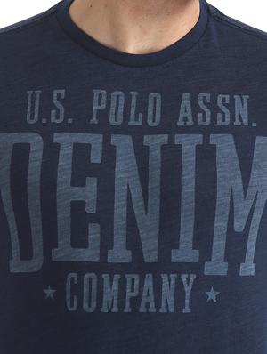 navy blue printed t-shirt - 17631505 - Standard Image - 5