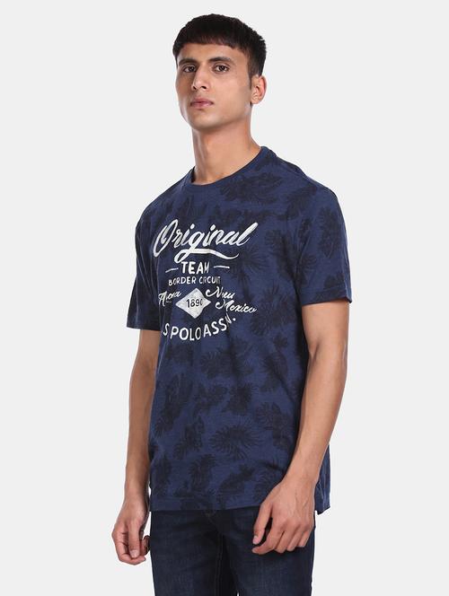 blue front print t-shirt - 17631538 - Standard Image - 1
