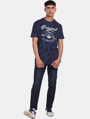 blue front print t-shirt - 17631538 - Standard Image - 3