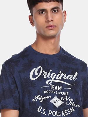 blue front print t-shirt - 17631538 - Standard Image - 4
