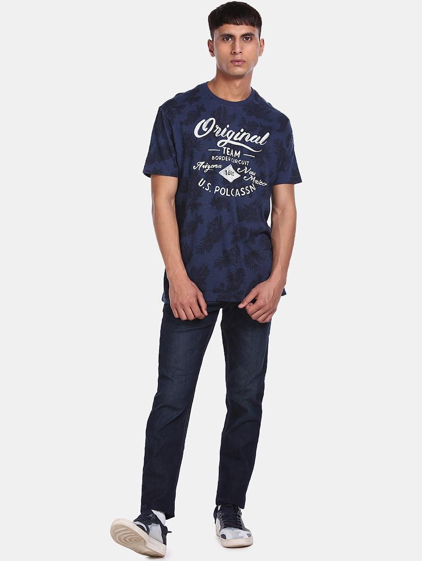 blue front print t-shirt - 17631538 - Zoom Image - 3