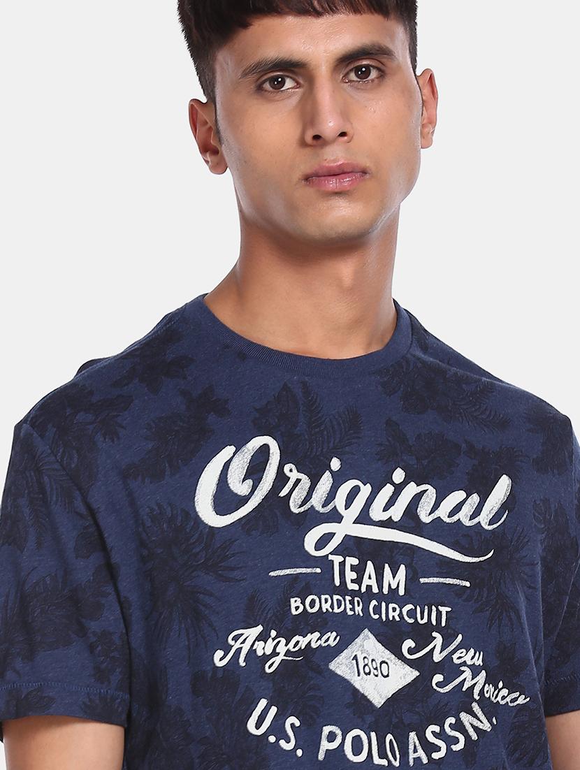 blue front print t-shirt - 17631538 - Zoom Image - 4