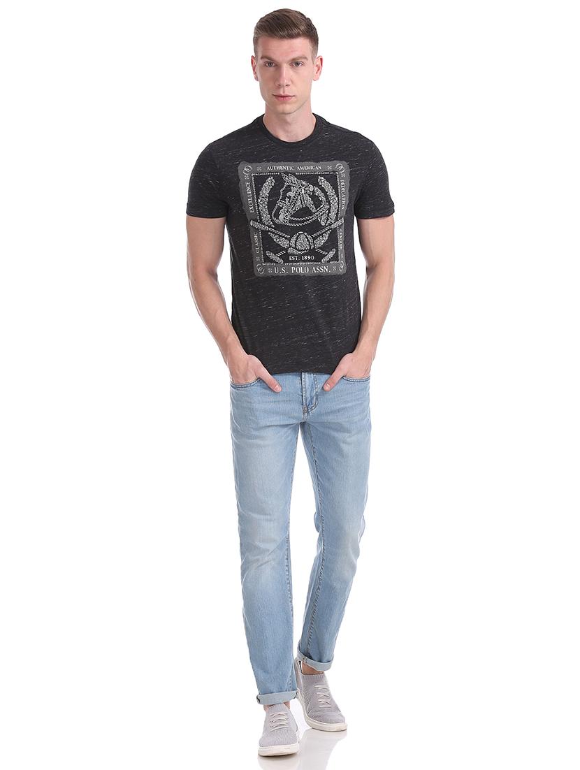 black front print t-shirt - 17631541 - Zoom Image - 4