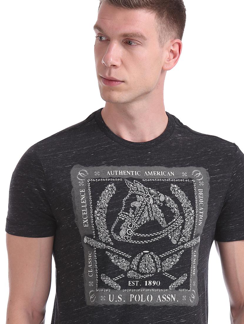 black front print t-shirt - 17631541 - Zoom Image - 5