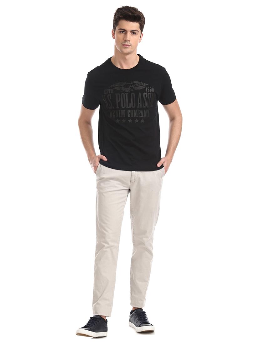 black chest print t-shirt - 17631588 - Zoom Image - 4