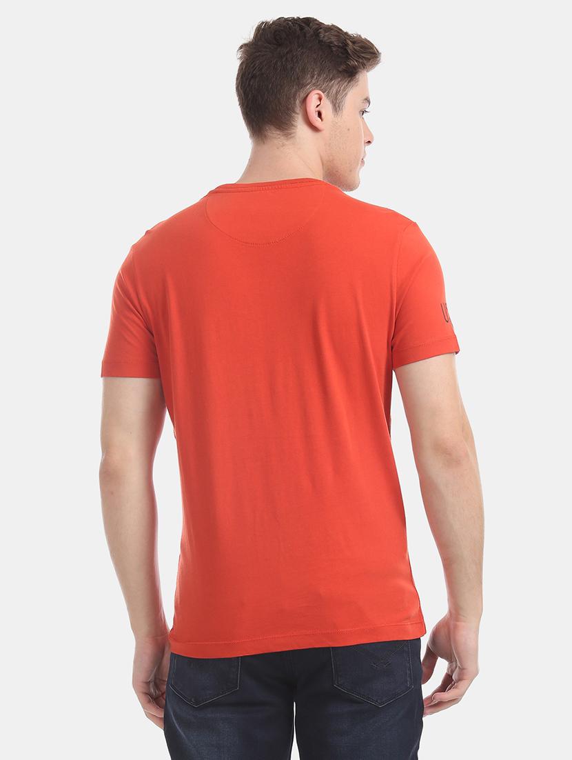 red chest print t-shirt - 17631595 - Zoom Image - 3