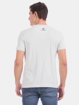 grey chest print t-shirt - 17631597 - Standard Image - 3