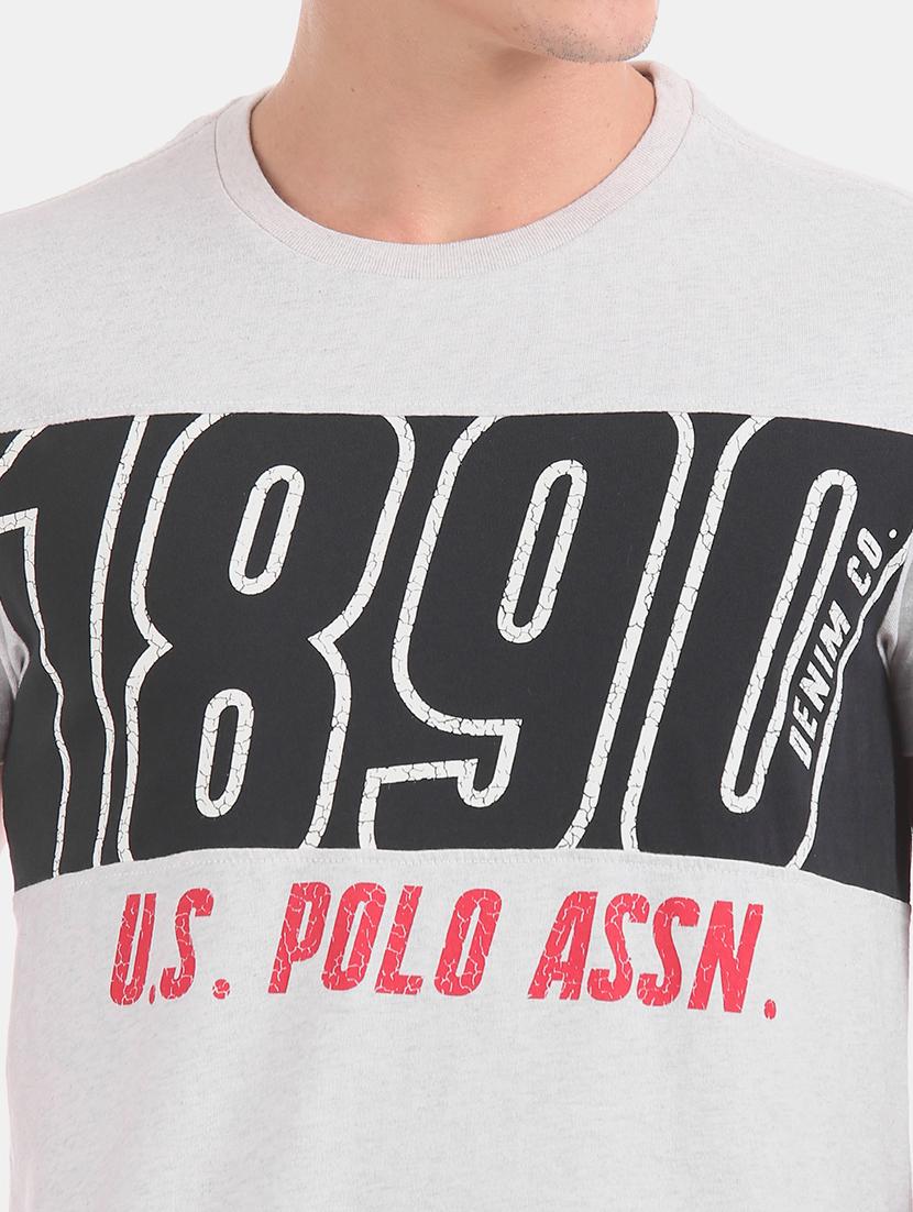 grey chest print t-shirt - 17631597 - Zoom Image - 5