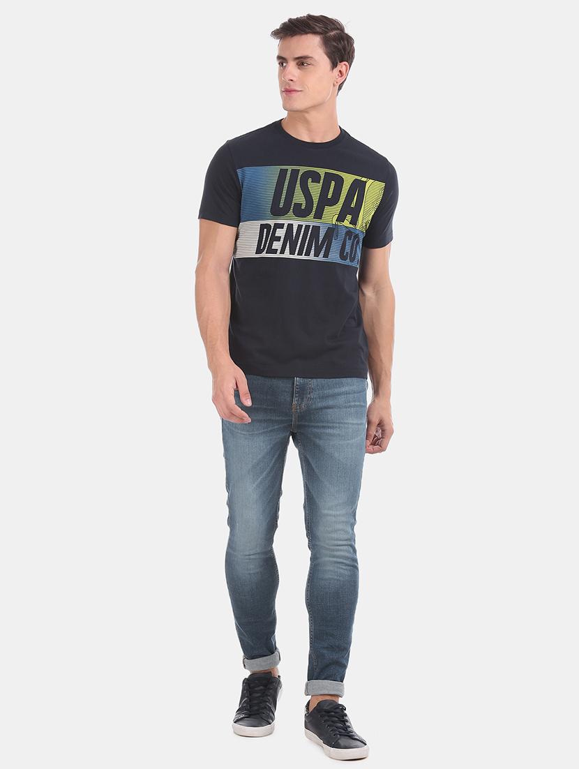 blue front print t-shirt - 17631598 - Zoom Image - 4