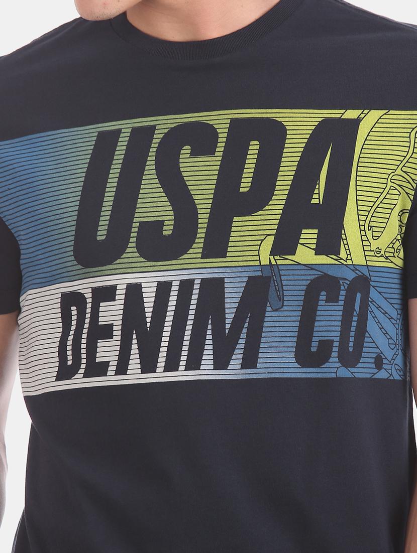 blue front print t-shirt - 17631598 - Zoom Image - 5