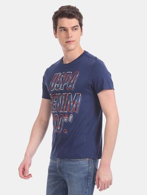 blue front print t-shirt - 17631605 - Standard Image - 2