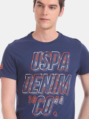blue front print t-shirt - 17631605 - Standard Image - 5