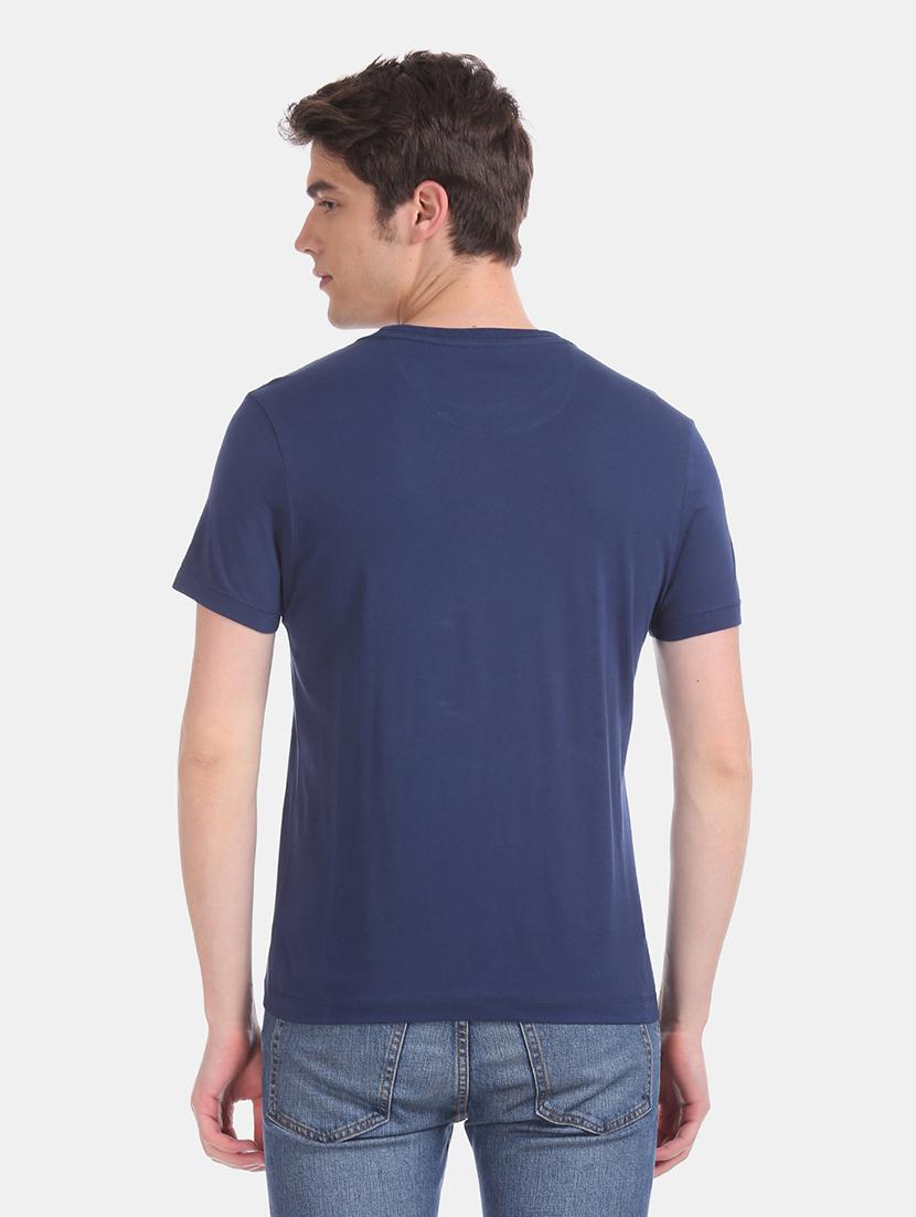 blue front print t-shirt - 17631605 - Zoom Image - 3