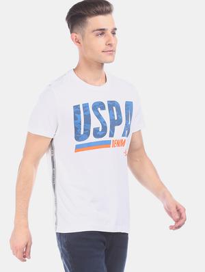 white chest print t-shirt - 17631608 - Standard Image - 2