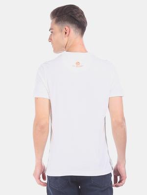 white chest print t-shirt - 17631608 - Standard Image - 3