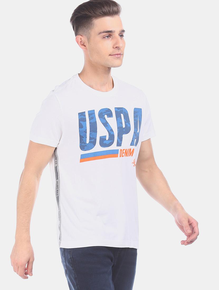 white chest print t-shirt - 17631608 - Zoom Image - 2