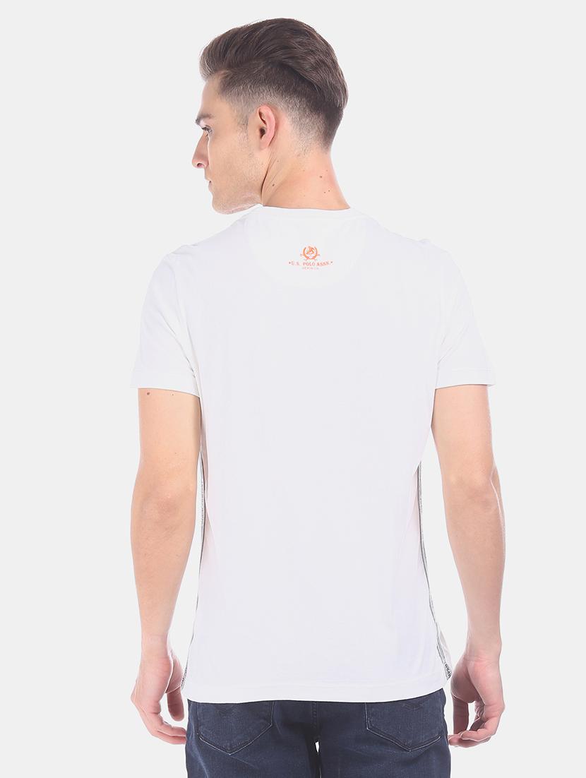 white chest print t-shirt - 17631608 - Zoom Image - 3