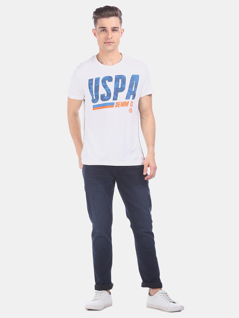 white chest print t-shirt - 17631608 - Zoom Image - 4