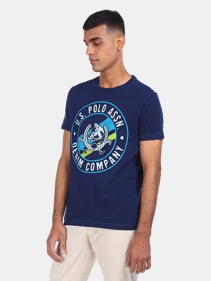 blue front print t-shirt - 17631609 - Standard Image - 2