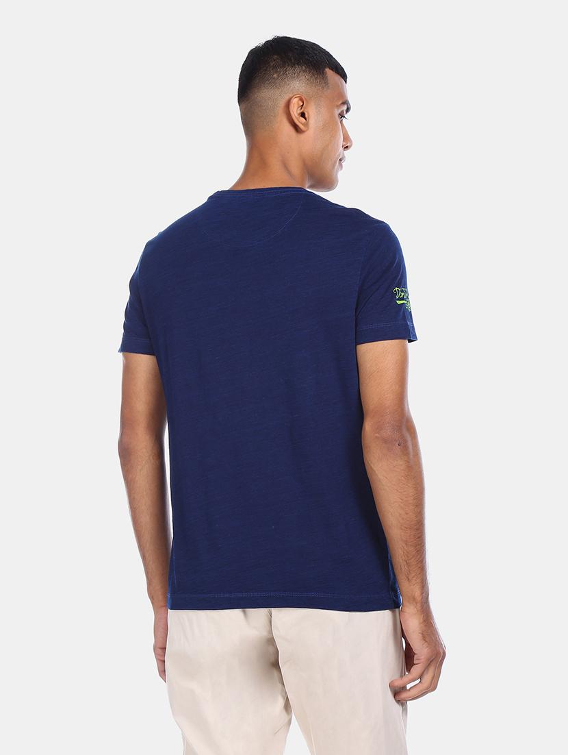 blue front print t-shirt - 17631609 - Zoom Image - 3