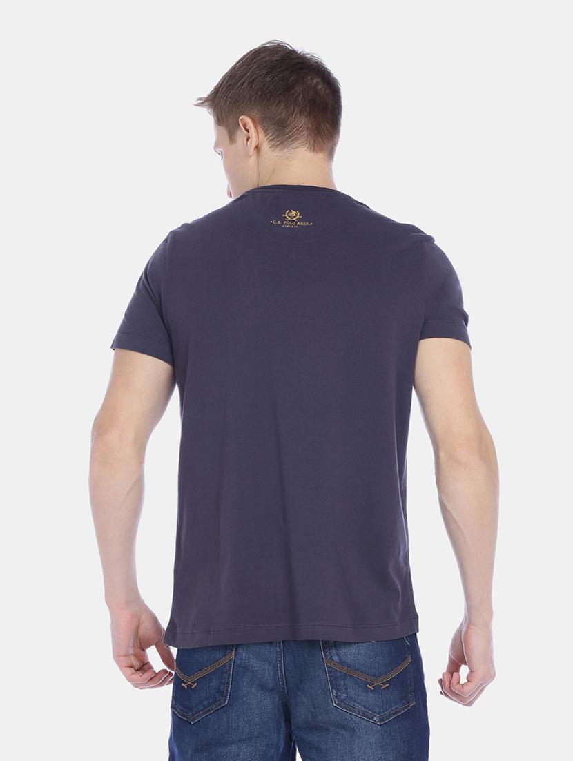 blue chest print t-shirt - 17631613 - Zoom Image - 3