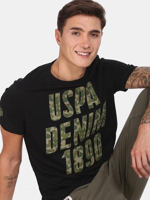 black chest print t-shirt - 17631628 - Standard Image - 4