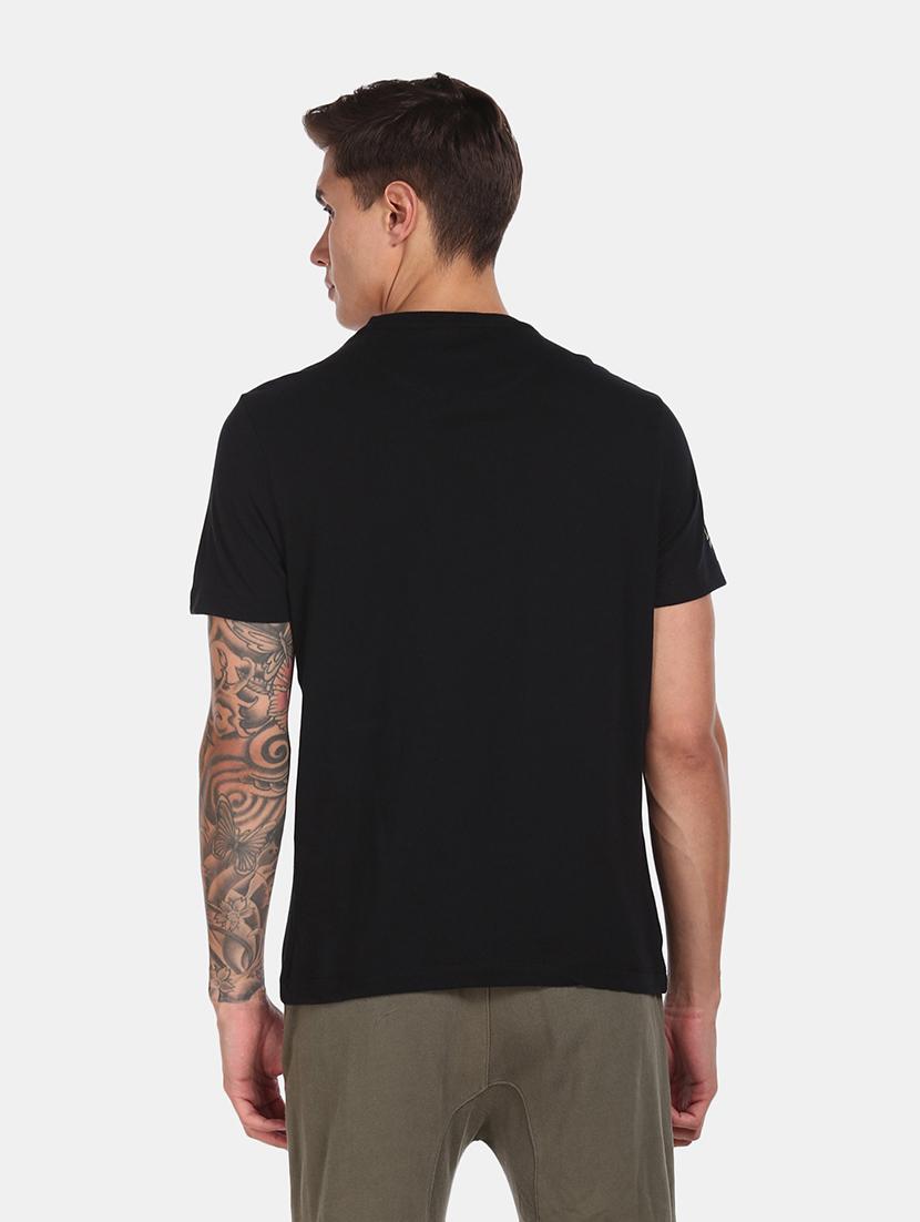 black chest print t-shirt - 17631628 - Zoom Image - 2