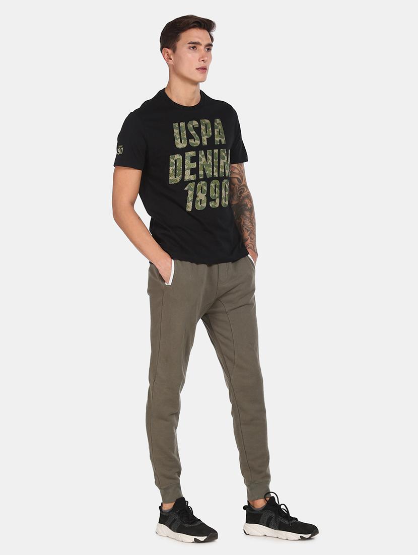 black chest print t-shirt - 17631628 - Zoom Image - 3