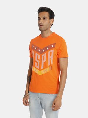orange front print t-shirt - 17631631 - Standard Image - 2