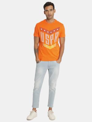 orange front print t-shirt - 17631631 - Standard Image - 4